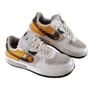 Nike Air Force 1 Fontanka Shoes Womens 7 Phantom Light Curry DR0151-001 Sneakers
